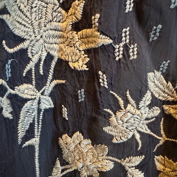 Anthropologie Black Embroidered Tunic XL - Picture 7 of 12